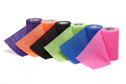 Picture of Cohesive Bandage 3M™ Coban™ LF 5 Inch X 5 Yard Standard Compression Self-adherent Closure Bright Green / Bright Orange / Bright Pink / Purple / Blue / Black NonSterile2084C