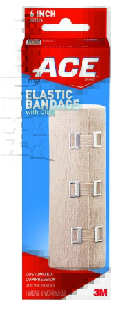 Picture of Elastic Bandage 3M™ ACE™ 6 Inch X 4-1/2 Foot Standard Compression Clip Detached Closure Tan NonSterile207315