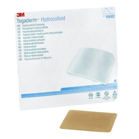 Picture of Hydrocolloid Dressing 3M™ Tegaderm™ 4 X 4 Inch Square Sterile90002