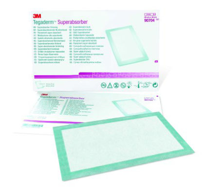 Picture of Super Absorbent Dressing 3M™ Tegaderm™ Superabsorber Polypropylene 7-7/8 X 11-3/4 Inch Sterile90704