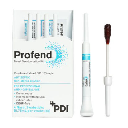 Picture of Impregnated Nasal Swabstick Kit Profend® Povidone-Iodine NonSterile 4 per PackX12048