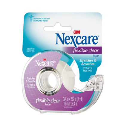 Picture of Medical Tape with Dispenser Nexcare™ Water Resistant Plastic 3/4 Inch X 7 Yard Transparent NonSterile779