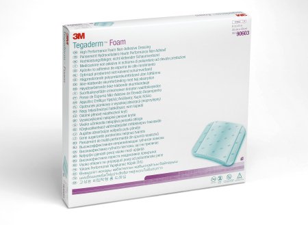 Picture of Foam Dressing 3M™ Tegaderm™ High Performance 8 X 8 Inch Square Non-Adhesive without Border Sterile90603