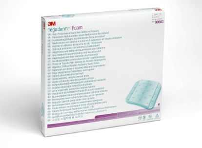 Picture of Foam Dressing 3M™ Tegaderm™ High Performance 8 X 8 Inch Square Non-Adhesive without Border Sterile90603