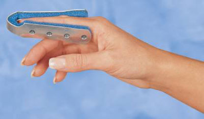 Picture of Finger Splint DeRoyal® Large Without Fastening Left or Right Hand Silver9111-03