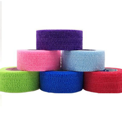 Picture of Cohesive Bandage CoFlex® NL 1 Inch X 5 Yard 12 lbs. Tensile Strength Self-adherent Closure Neon Pink / Blue / Purple / Light Blue / Neon Green / Red NonSterile5100CP
