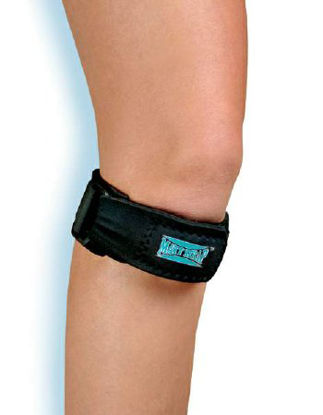 Picture of Patellar Knee Strap Matt Strap™ One Size Fits Most Hook and Loop Closure 7 to 20 Inch Circumference Left or Right Knee3709-BLK