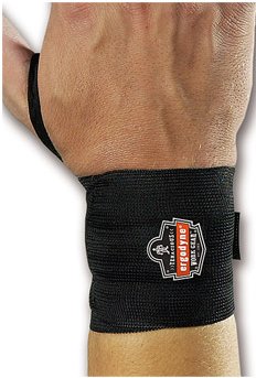 Picture of Wrist Support with Thumb Loop ProFlex® 420 Wraparound / Wristlet Elastic Left or Right Wrist Black Small / Medium72222