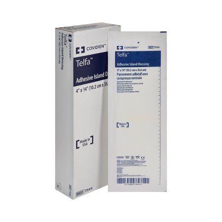 Picture of Adhesive Dressing Telfa™ 4 X 14 Inch Nonwoven Rectangle White Sterile7544