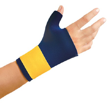 Picture of Wrist / Thumb Support Classic Neoprene / Nylon Left or Right Hand Navy Blue / Yellow Small400-012
