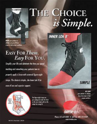 Picture of Ankle Support Inner Lok 8® Medium Figure-8 Strap Left or Right FootAKL-6335-BK-MED