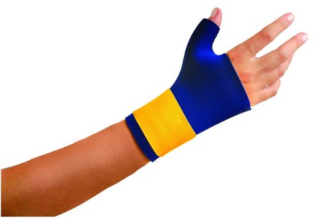 Picture of Wrist / Thumb Support Classic Neoprene / Nylon Left or Right Hand Navy Blue / Yellow Large400-014