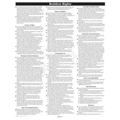 Picture of Wall Chart Resident Rights 22-1/2 X 28-1/2 Inch Manila Cardstock6705R-16