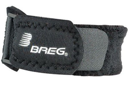 Picture of Patella Tendon Compression Strap Breg® Large D-Ring / Hook and Loop Strap Closure 13 to 14-1/2 Inch Knee Circumference Left or Right KneeVP40125-040