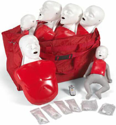 Picture of CPR Manikin Convenience Pack Life/Form® Basic Buddy™ Four Basic Buddies™, Two Baby Buddies™, Six Lung Installation Tools, 40 Basic Buddy™ Lung Bags, 20 Baby Buddy™ Lung Bags, and Carrying BagLF03732