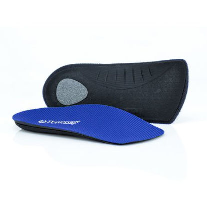 Picture of Powerstep® SlimTech Orthotic Insert 3/4 Length Size F Polypropylene / Polyester / VCT® Foam Black / Blue / Gray Male 12 to 13 / Female 14 to 155012-03F