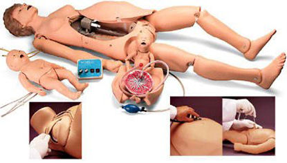 Picture of Maternal and Neonatal Birthing Simulator with PEDI® Blue Neonate Noelle™SB37713