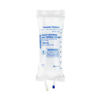 Picture of Clinical Training Medication Practi-Dextrose Half Normal Saline™ 1000 mL I.V. Bag Distilled Water Liquid271DH