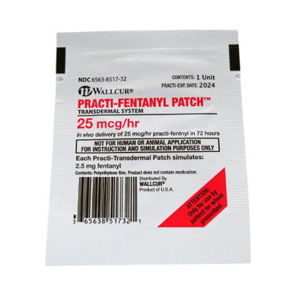 Picture of Clinical Training Medication Practi-Fentayl Patch™ 25 mcg/hour Individual Packet Transdermal Patch8100DF