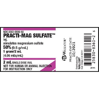 Picture of Training Medication Peel-N-Stick Labels Practi-Magnesium Sulfate™9917MGF