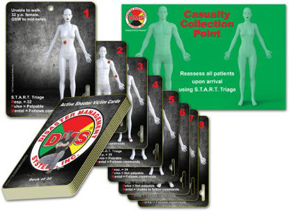 Picture of Triage and Extraction Card Set Active Shooter Victim CardsDMS-06020