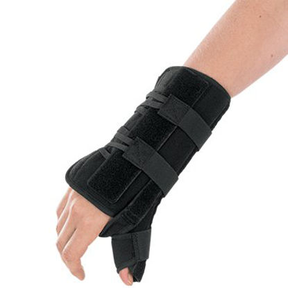 Picture of Wrist Brace With Thumb Spica Apollo Universal Aluminum / Foam Right Hand Black One Size Fits Most10659