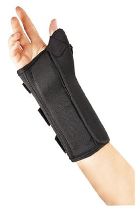 Picture of Wrist Brace with Abducted Thumb FLA ProLite® Aluminum / Foam / Nylon / Polyester Right Hand Black Large22-460LGBLK