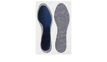 Picture of Turfliner Spring Steel Insoles Turf Toe Insole Full Steel Length Size 8 Felt / Steel Black / Gray Female 8900229