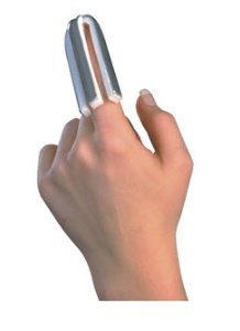 Picture of Finger Splint DeRoyal® Adult Medium Without Fastening Left or Right Hand Silver12302