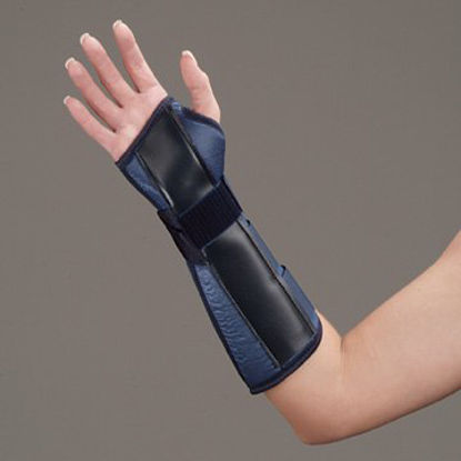 Picture of Wrist / Forearm Brace DeRoyal® Tietex / Vinyl Left Hand Black / Blue LargeTX9904-09