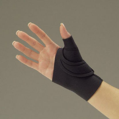Picture of Thumb Splint DeRoyal® Large Hook and Loop Closure Right Hand Black348LL