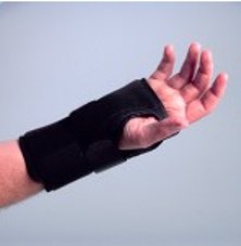 Picture of Wrist Brace Deluxe Aluminum / Cotton Flannel / Nylon / Trilaminate Foam Right Hand Black Large451-4010-50R