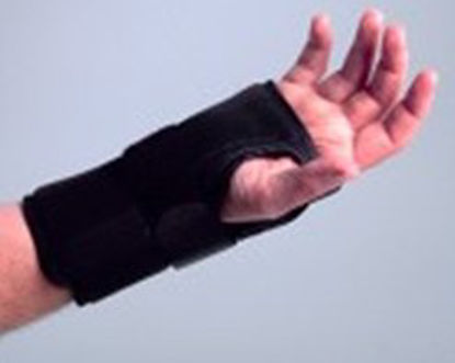 Picture of Wrist Brace Deluxe Aluminum / Cotton Flannel / Nylon / Trilaminate Foam Left Hand Black Small451-4010-30L