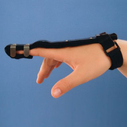 Picture of Extension Finger Splint Clockspring/Bunnell Small Hook and Loop Closure Left Hand Black554833