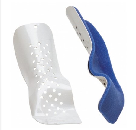 Picture of Wrist Splint ProCare® Metacarpal Padded Aluminum / Foam Left Hand Blue / White Small79-72203