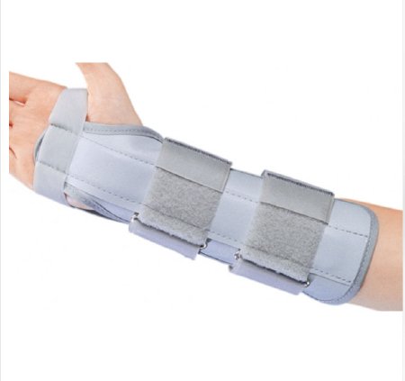 Picture of Cock-Up Wrist Brace ProCare® Universal Vinyl / Foam / Tricot Left or Right Hand White One Size Fits Most79-87020