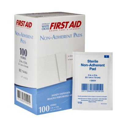 Picture of Non-Adherent Dressing American White Cross First Aid® Cotton 2 X 3 Inch Sterile7565033