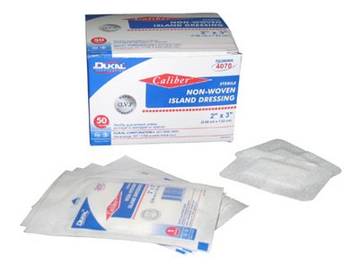 Picture of Adhesive Dressing Caliber™ 2 X 3 Inch Nonwoven Rectangle White Sterile4070