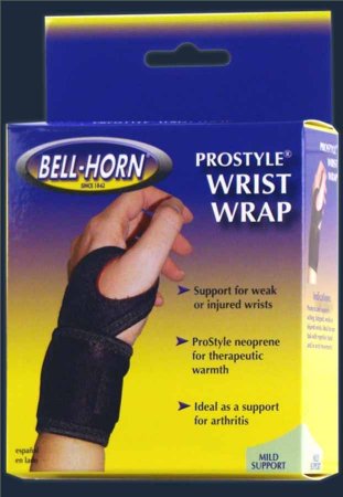Picture of Wrist Support Bell-Horn® Pro Style® Wraparound Neoprene / Terrycloth Left or Right Hand Black One Size Fits Most164