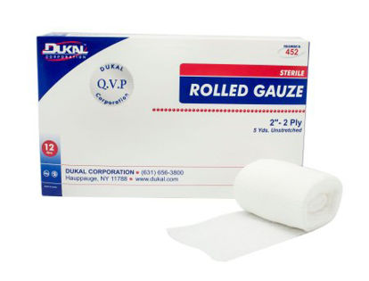Picture of Fluff Bandage Roll Dukal™ Cotton 2-Ply 2 Inch X 5 Yard Roll Shape Sterile452
