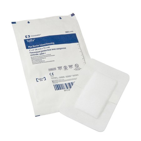 Picture of Adhesive Dressing Telfa™ Plus 4 X 6 Inch Nonwoven Rectangle White Sterile2562