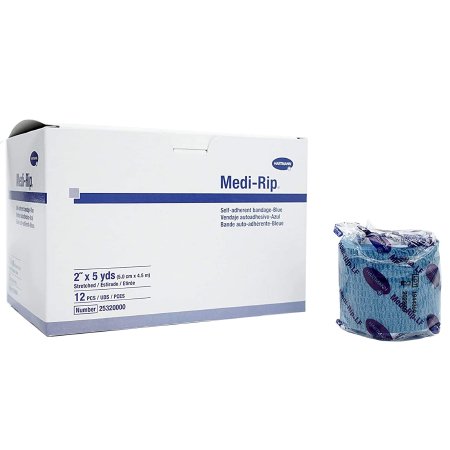 Picture of Cohesive Bandage Medi-Rip® 2 Inch X 5 Yard Standard Compression Self-adherent Closure Blue NonSterile25320000