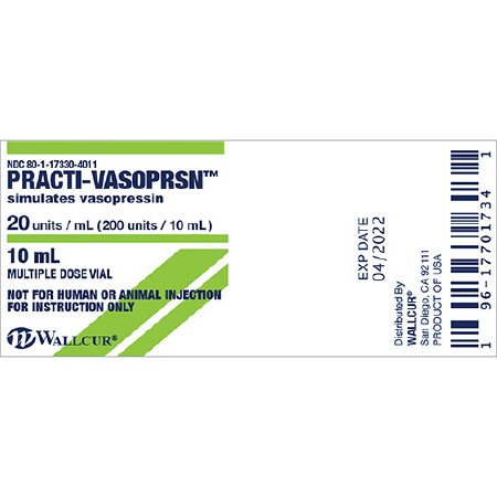 Picture of Training Medication Peel-N-Stick Labels Practi-Vasoprsn™ 10 mL9910VAS