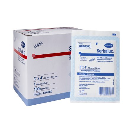 Picture of Non-Adherent Dressing Sorbalux® Non-Adherent Rayon / Polyester 3 X 4 Inch Sterile48900000