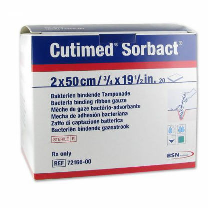 Picture of Impregnated Dressing Cutimed® Sorbact® 0.8 X 19.7 Inch Gauze Sorbact Sterile7216606