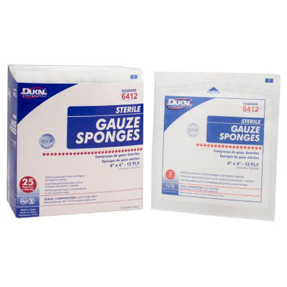 Picture of Gauze Sponge Dukal™ Cotton 12-Ply 4 X 4 Inch Square Sterile6412