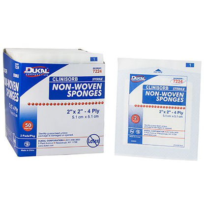 Picture of Nonwoven Sponge Clinisorb Polyester / Rayon 4-Ply 2 X 2 Inch Square Sterile7224