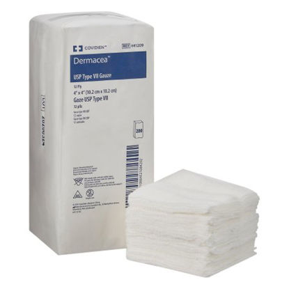 Picture of USP Type VII Gauze Sponge Dermacea™ Cotton 12-Ply 4 X 4 Inch Square NonSterile441209