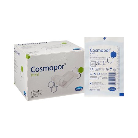 Picture of Adhesive Dressing Cosmopor® 2 X 2- 4/5 Inch Nonwoven Rectangle White Sterile900800