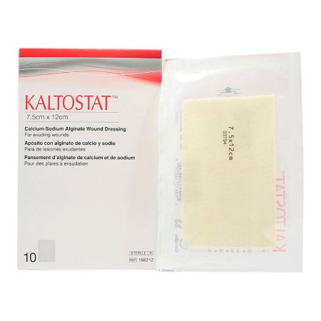 Picture of Calcium Alginate Dressing Kaltostat® 3 X 4-3/4 Inch Rectangle Calcium Sodium Alginate Sterile168212